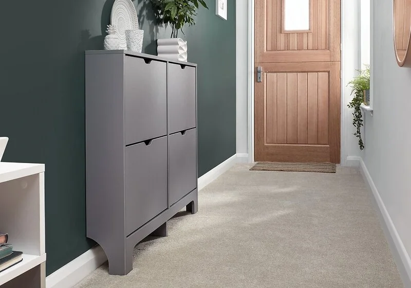 GFW Narrow 4 Drawer Shoe Storage Cabinet