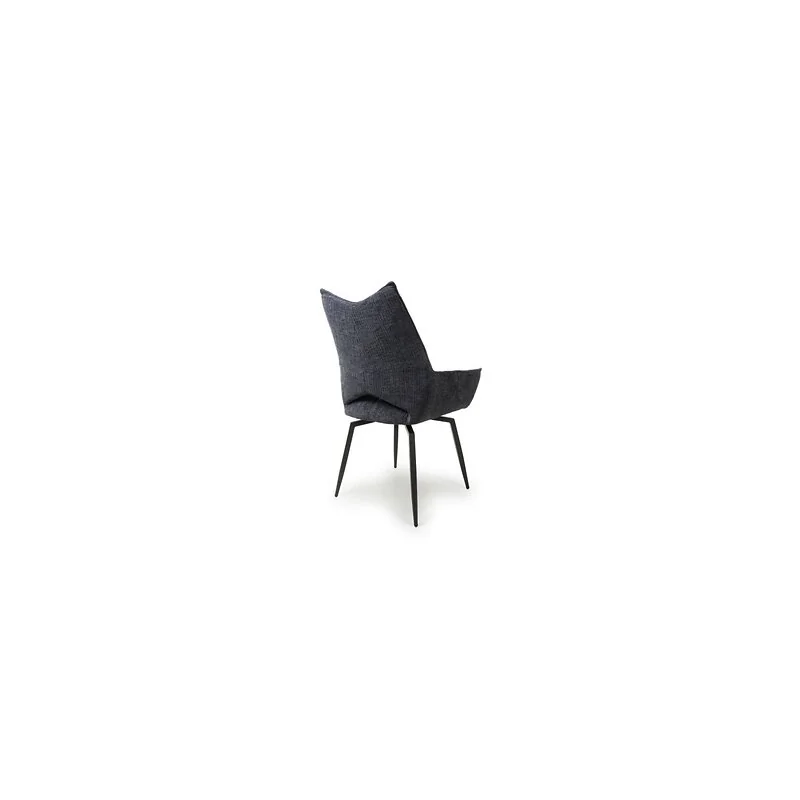 Dakar Textured Effect Charcoal Swivel Chair (2 Pack) image 4