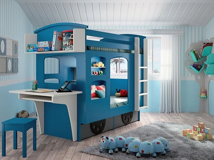 Mathy by Bols Wagon Single Bunk Bed with Storage Drawers