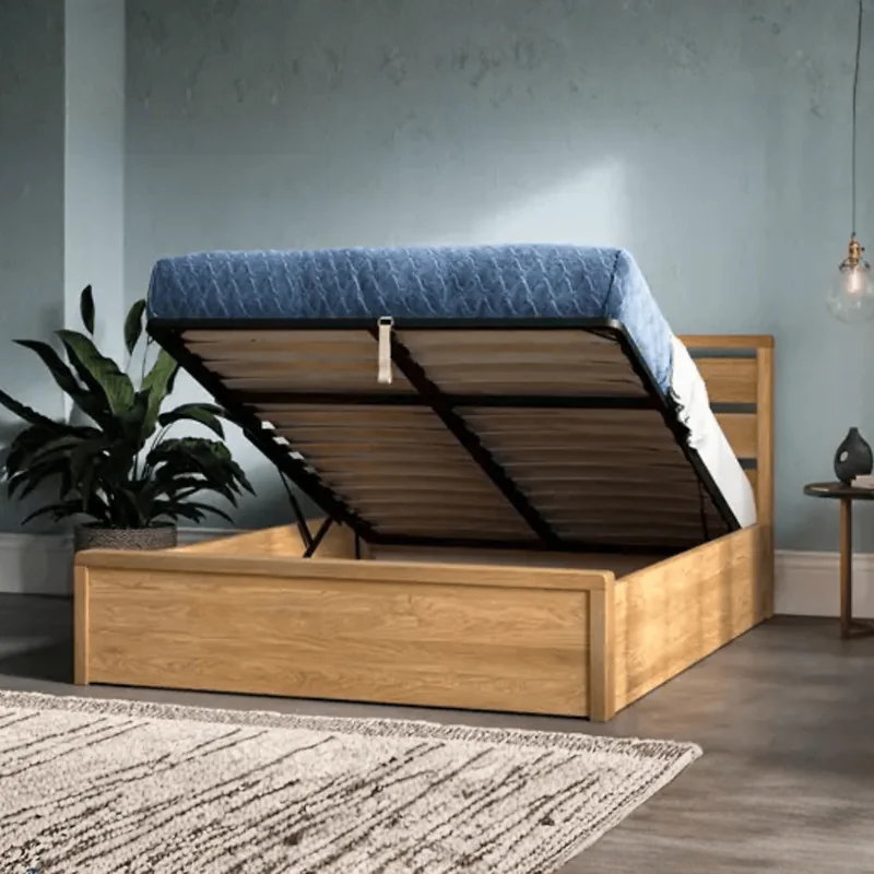 Emporia Beds Modena Solid Oak Ottoman Bed Frame image 2