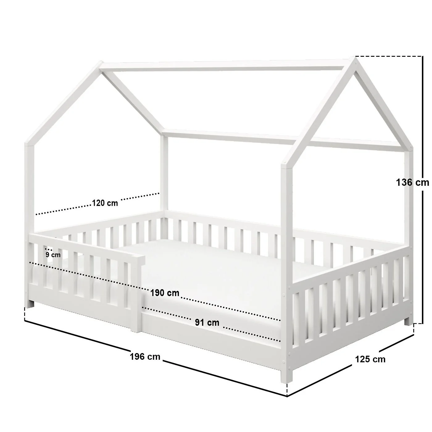 Flair Explorer Playhouse Small Double Bed White image 5