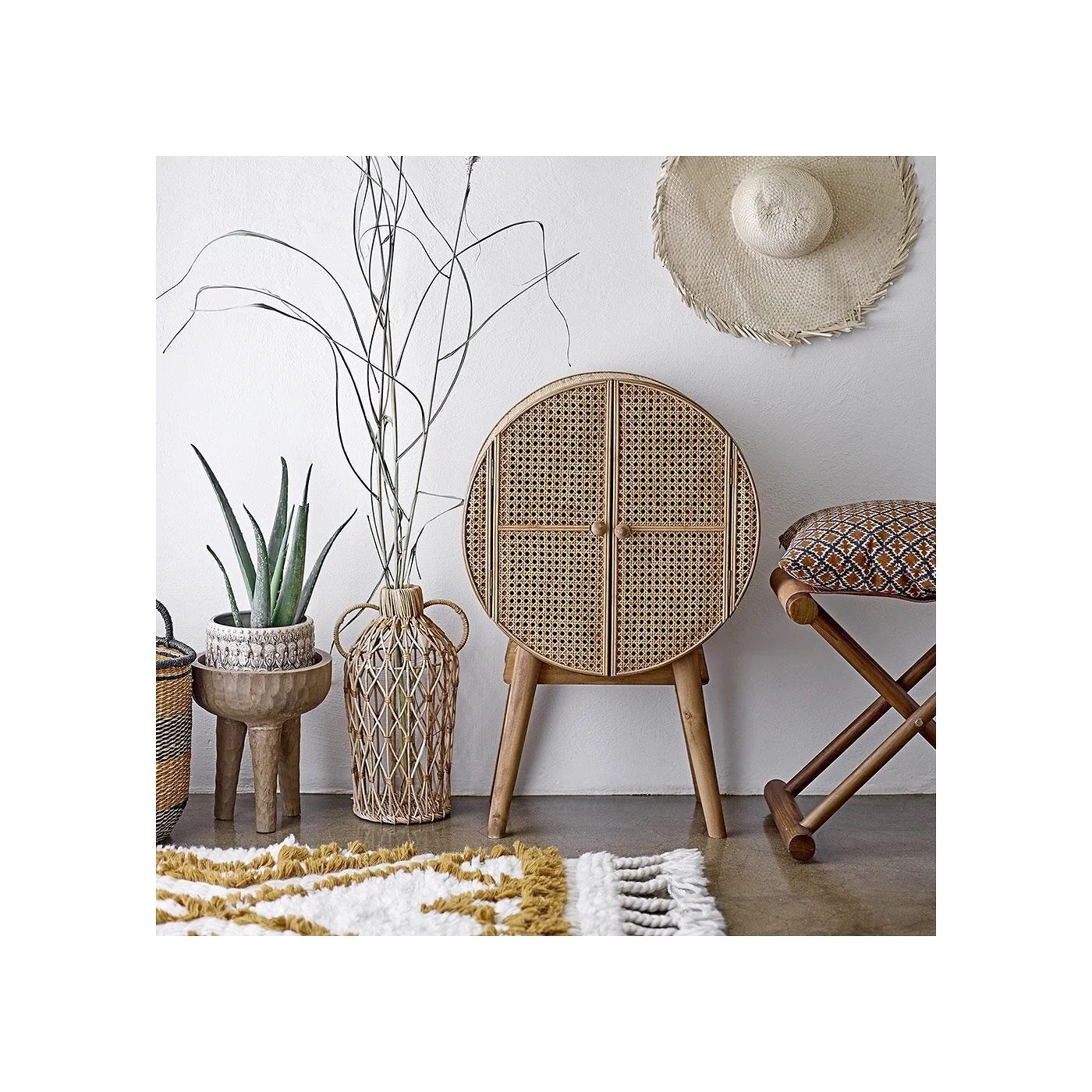 Bloomingville Rattan Otto Cabinet