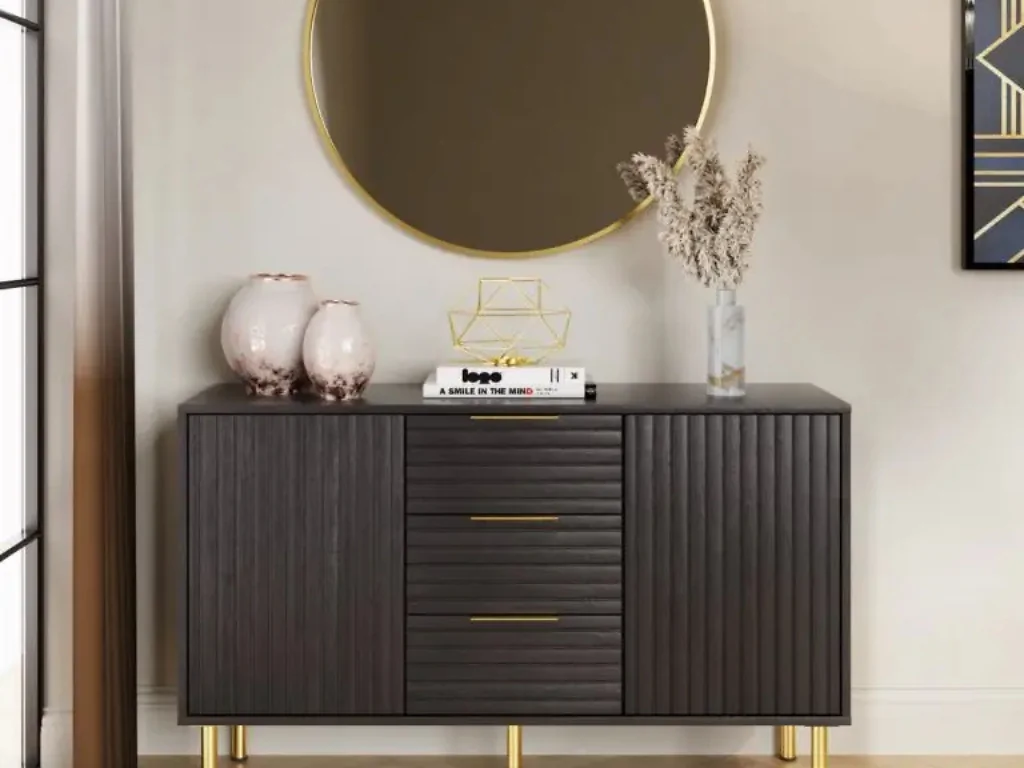 GFW Nervata 2 Door 3 Drawer Sideboard Cabinet