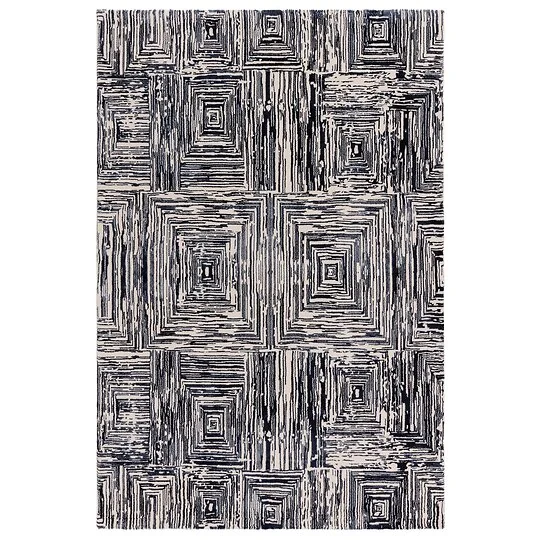 Asiatic London Kuza Portrait Navy Abstract Blue Rug