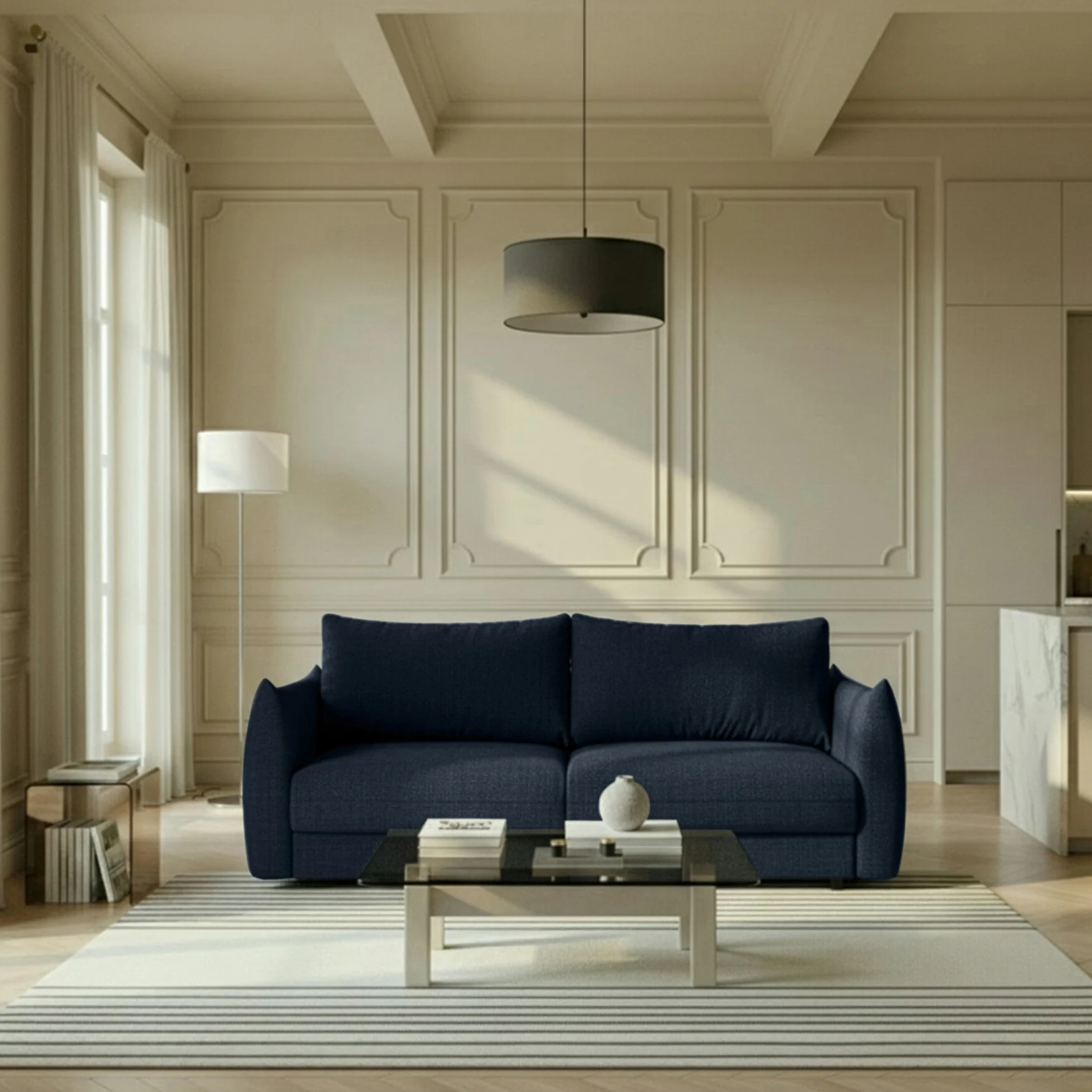 Dorel Bronte 3 Seater Sofa Bed in Fabric