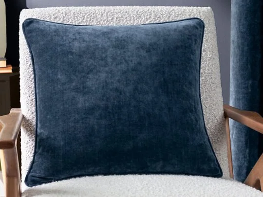 Yard Heavy Chenille 50 x 50cm feather cushion in soft chenille velvet