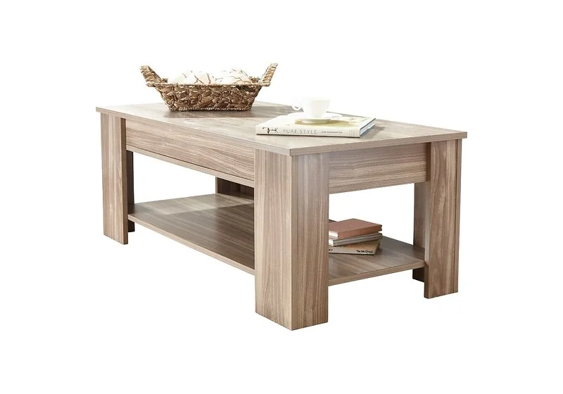 Modern coffee table with hidden storage compartment