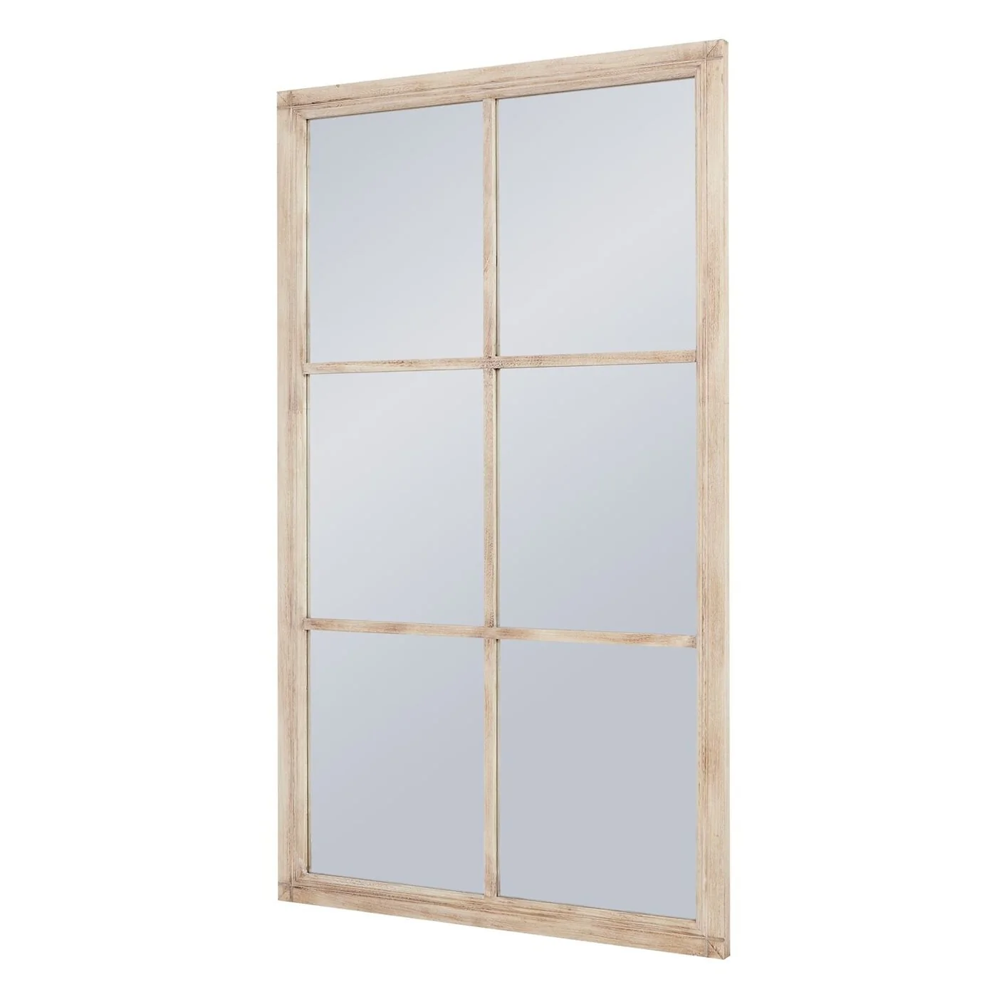 Washed Wood Large Window Mirror image 2