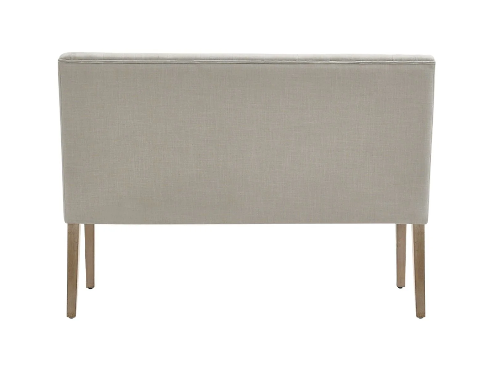 Living & Home Tufted Upholstered Dining Bench with Backrest Beige Linen Rubberwood – view 7