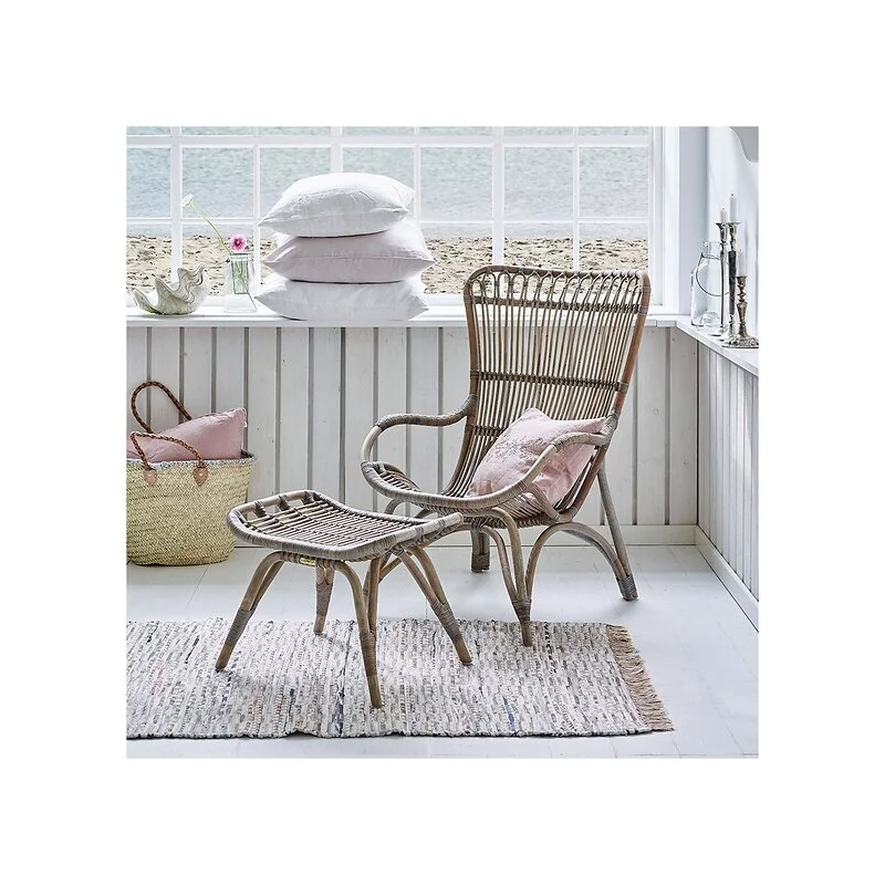 Sika Rattan Monet Wingback Chair in Taupe