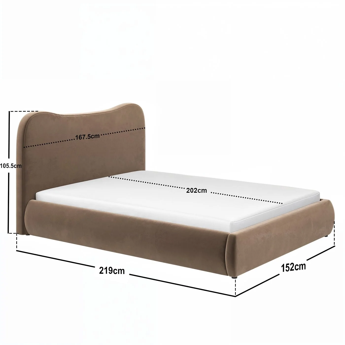 SOLACE+CO Ember Ottoman Bed Chocolate Velvet image 7