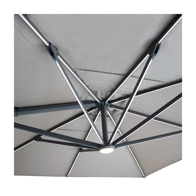 Maze Rattan Aramis LED 3m x 4m Rectangular Rotating Cantilever Parasol image 11