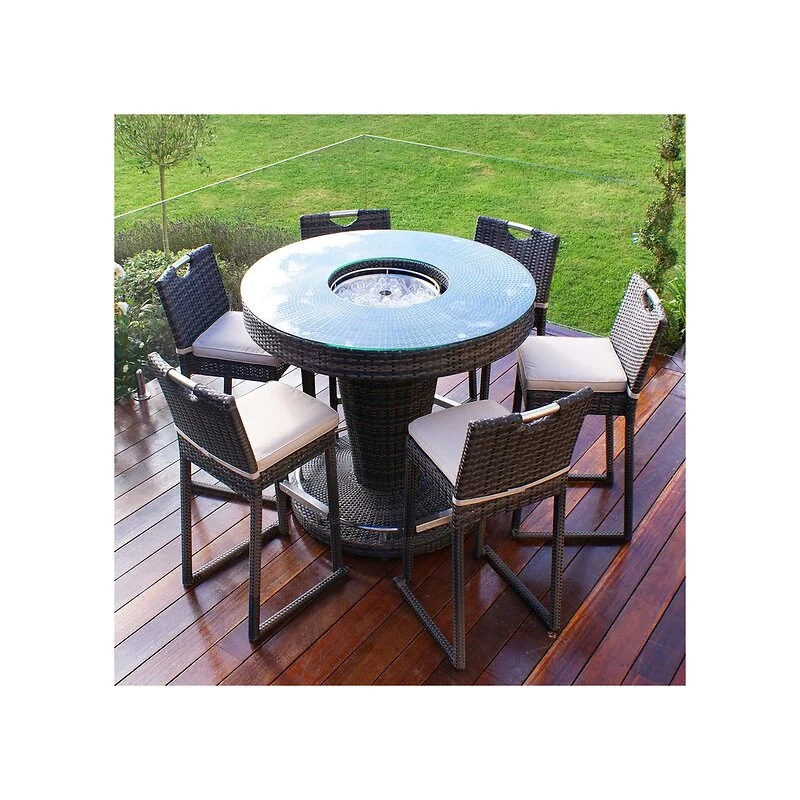 Maze Rattan 6 Seat Bar Set with Ice Bucket image 2