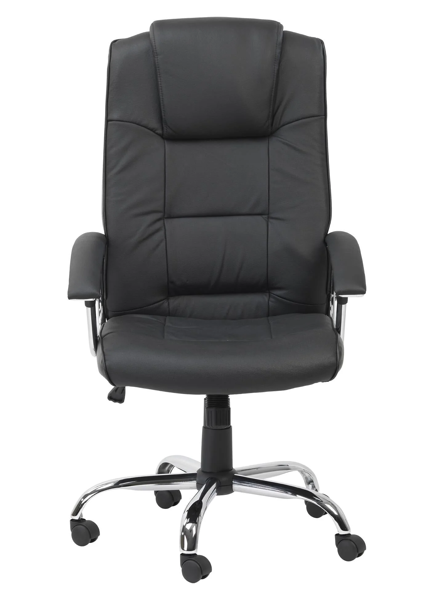 Dorel Houston Office Chair with High Back in Leather Cream