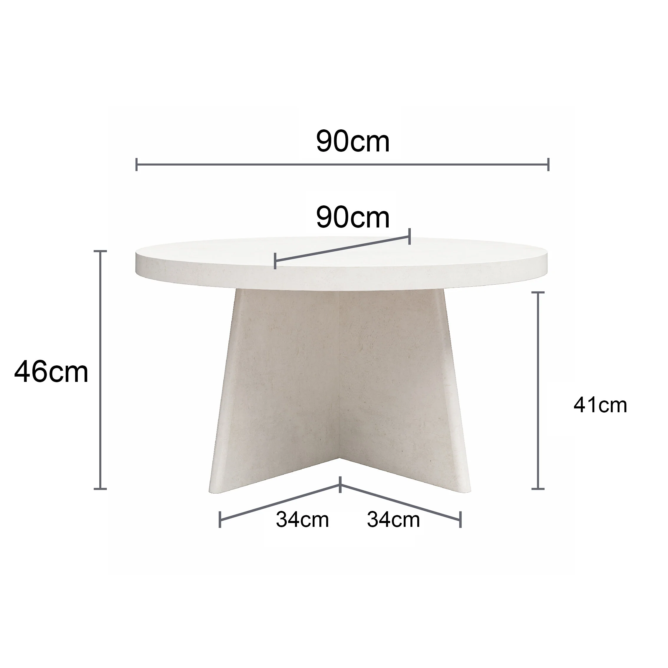 Dorel Liam Round Coffee Table Plaster