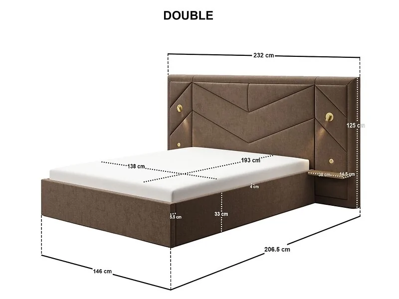 Flair Alice Hotel Ottoman Bed Brown Chenille – view 7