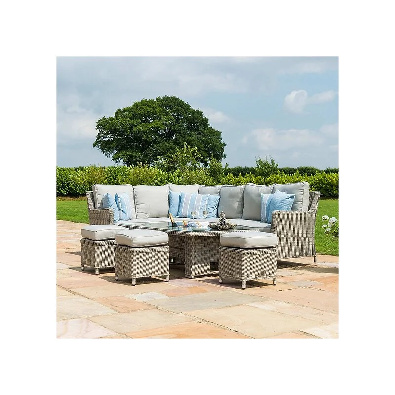 Maze Rattan Oxford Corner Dining Set with Ice Bucket image 4