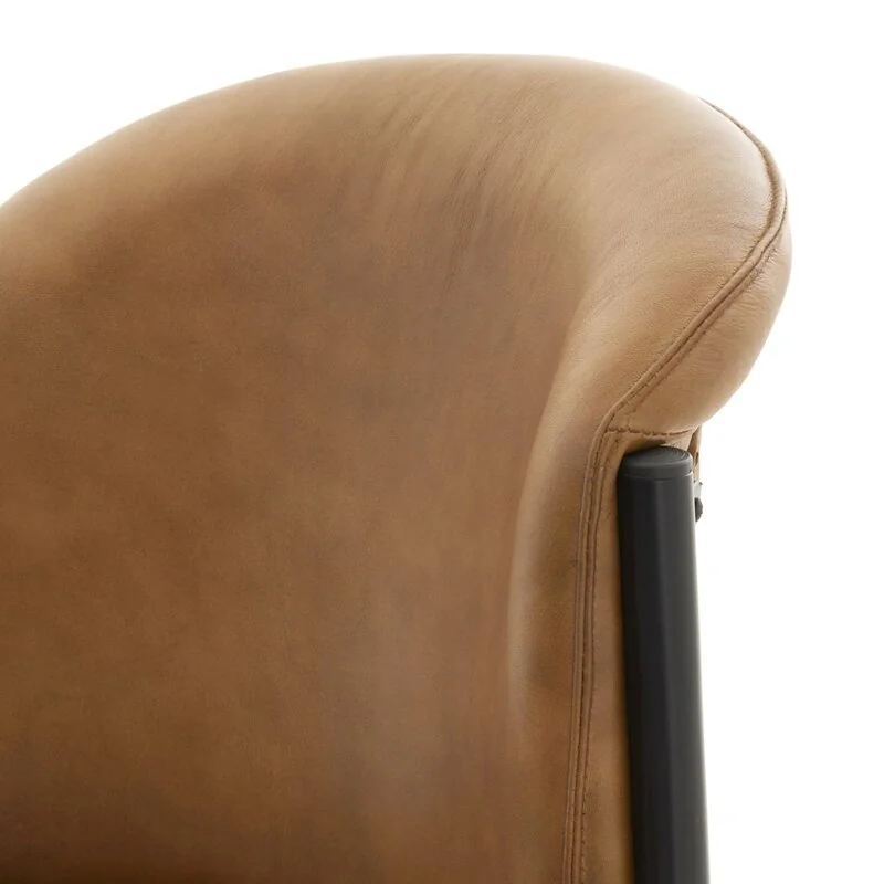 Billy Leather Curved Dining Chair image 4