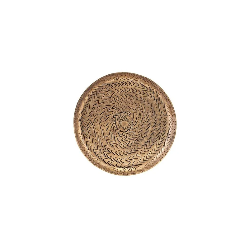 House Doctor Rattan Brass Tray