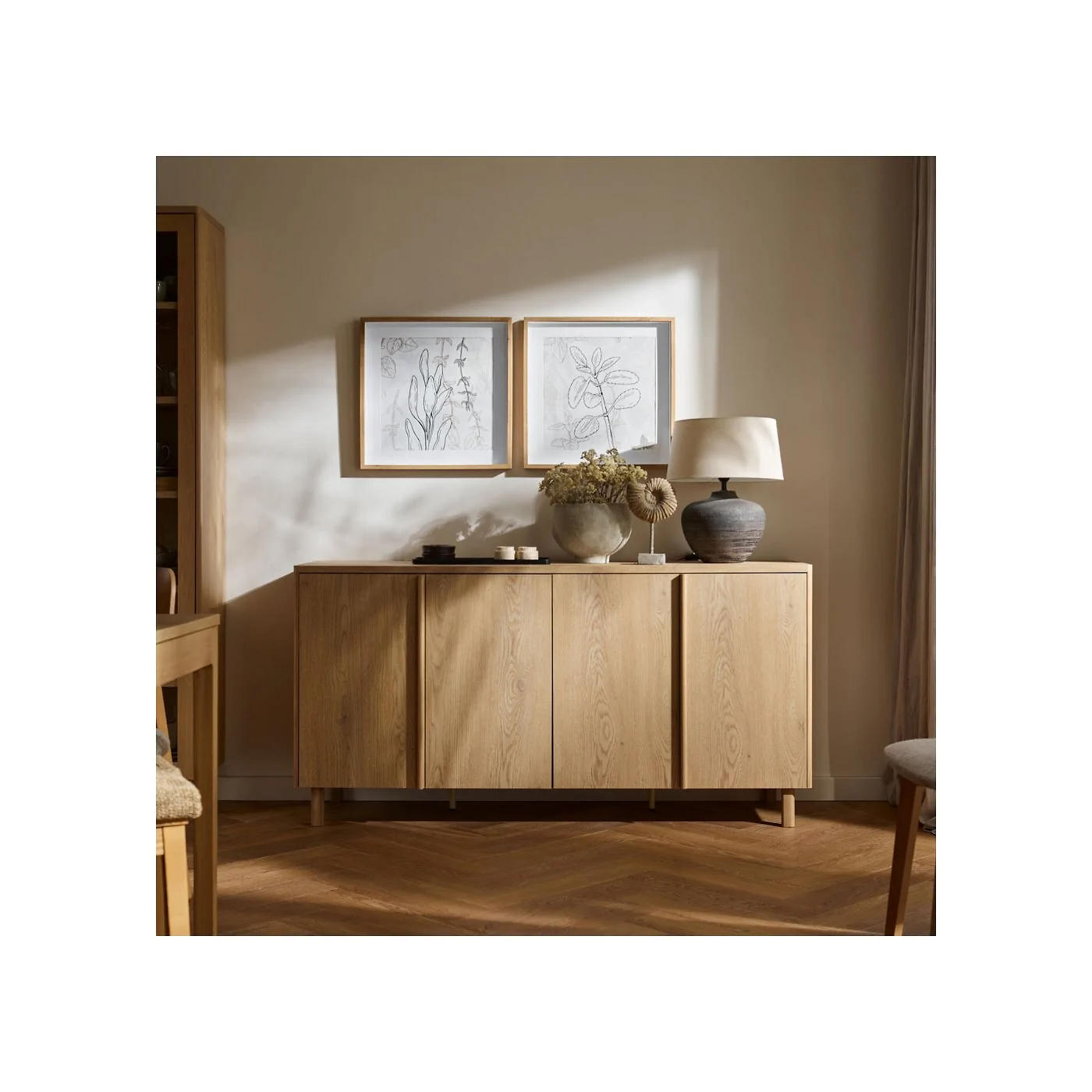 Vox Well Wide Sideboard with Drawers & LED Lighting