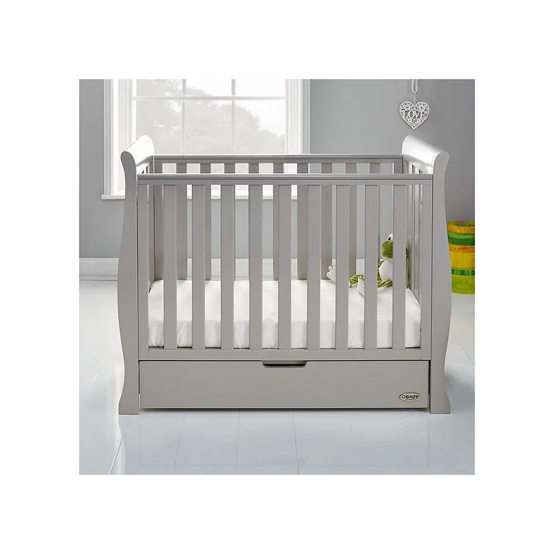 Obaby Stamford Space Saver Cot in Warm Grey
