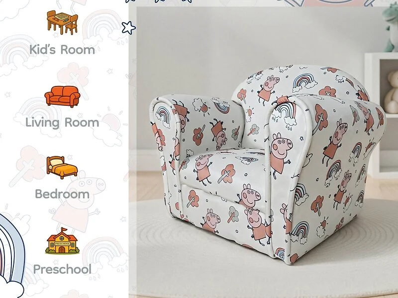 Kidsaw Peppa Pig Children’s Mini Armchair White – view 2