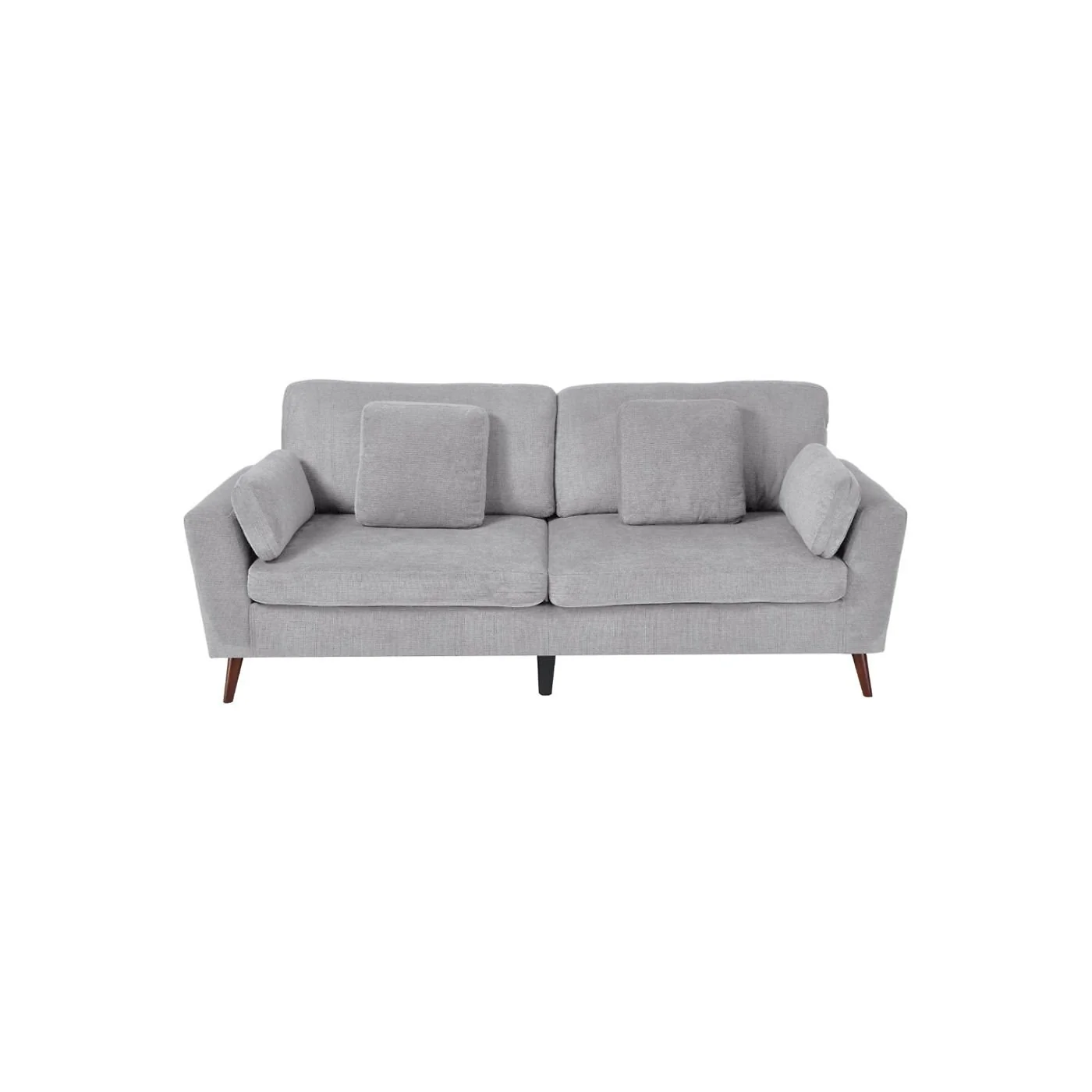 Living & Home 2-Seater Chenille Upholstered Sofa with Pillows image 4