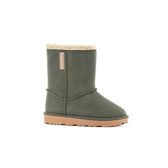 Waterproof Children's Snug Winter Boots in Khaki by AJS Blackfox