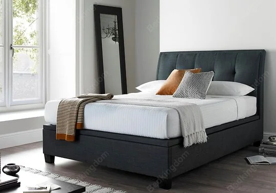Kaydian Accent Upholstered Gas Lift Ottoman Storage Bed Fabric