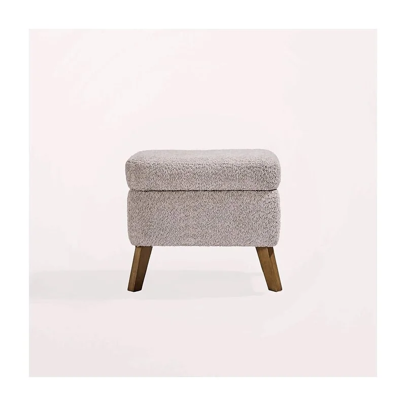 Tutti Bambini Harper Wingback Rocking Chair & Foot Stool - Teddy Mushroom image 9