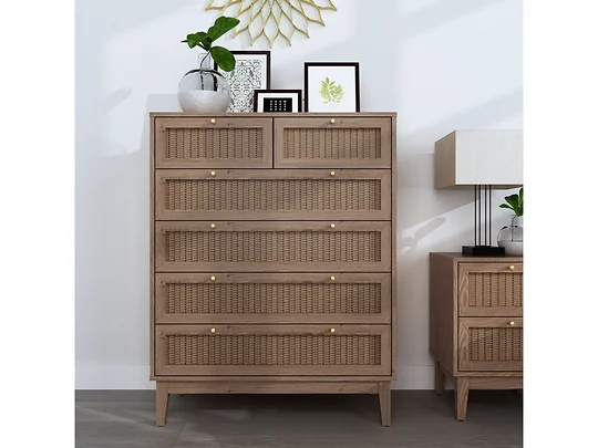 LPD Bordeaux 6 Drawer Chest Oak