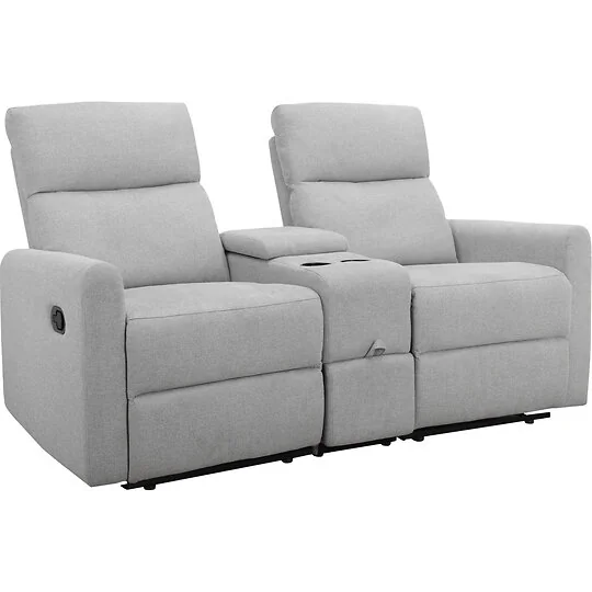 Dorel Daoulas Double Recliner with Manuel Function L.Grey Belfast Fabric