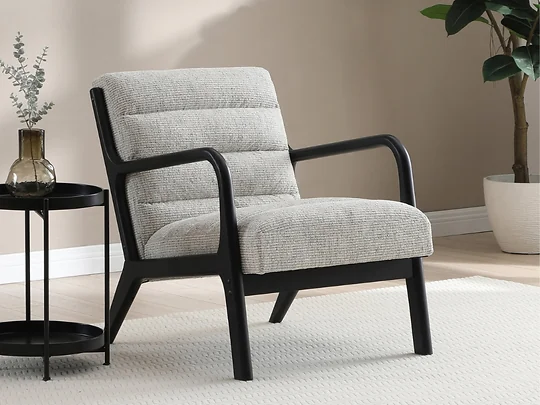 Kyoto Inca upholstered accent chair with padded seat and back