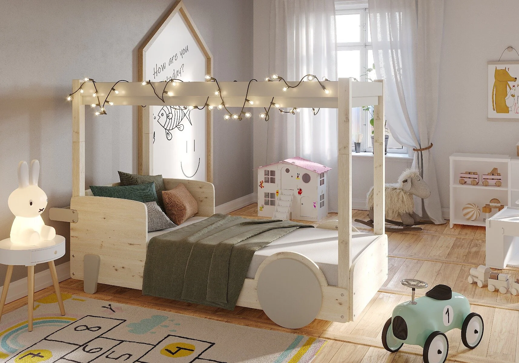 Discovery single bed with optional canopy conversion kit