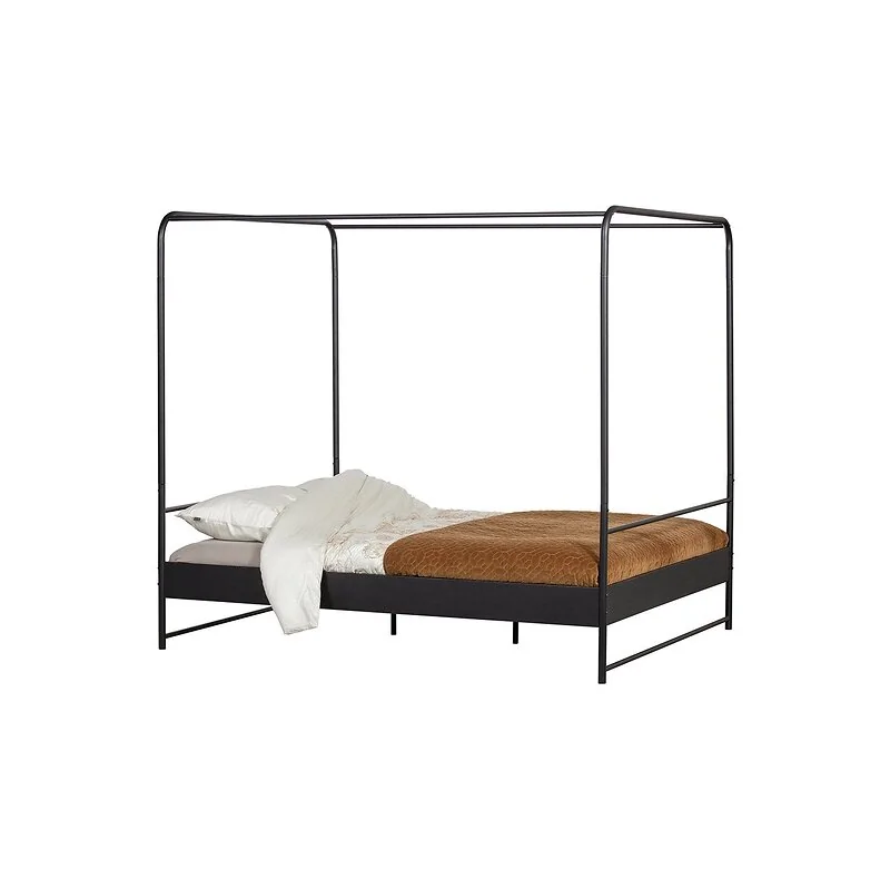 Woood Kingsize Black Metal Four Poster Bed image 3
