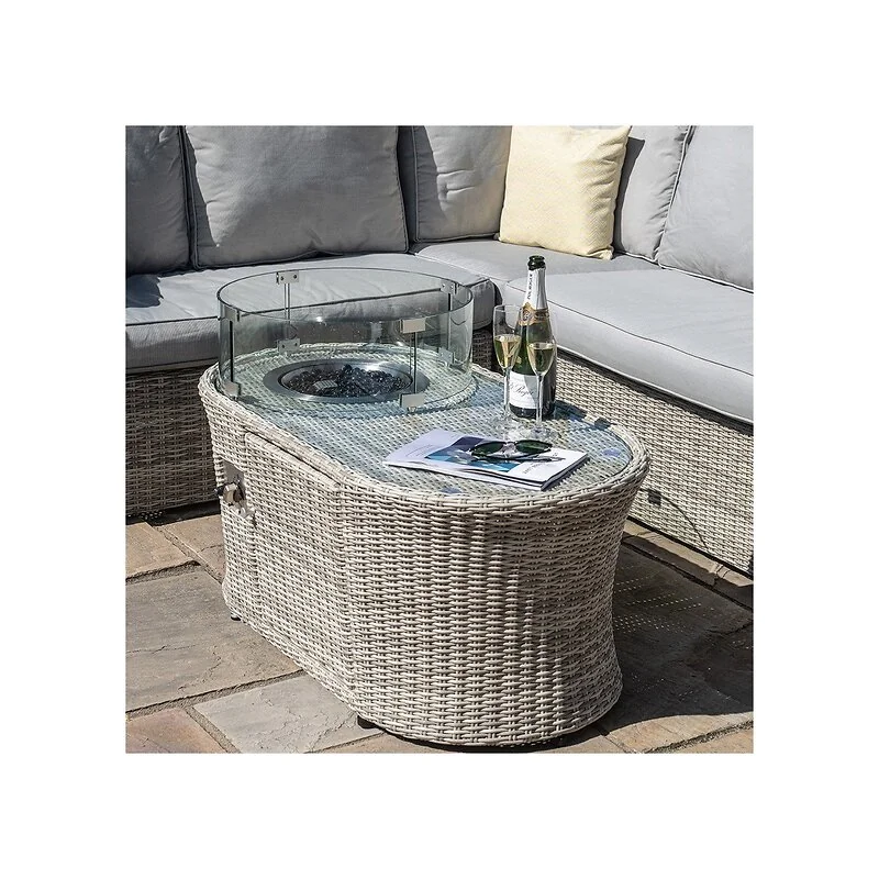 Maze Rattan Oxford Small Rattan Corner Group - With Fire Pit Coffee Table image 5