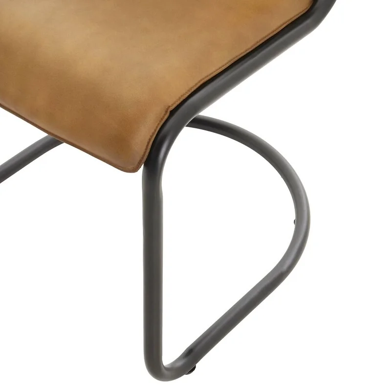 Billy Leather Curved Dining Chair image 3