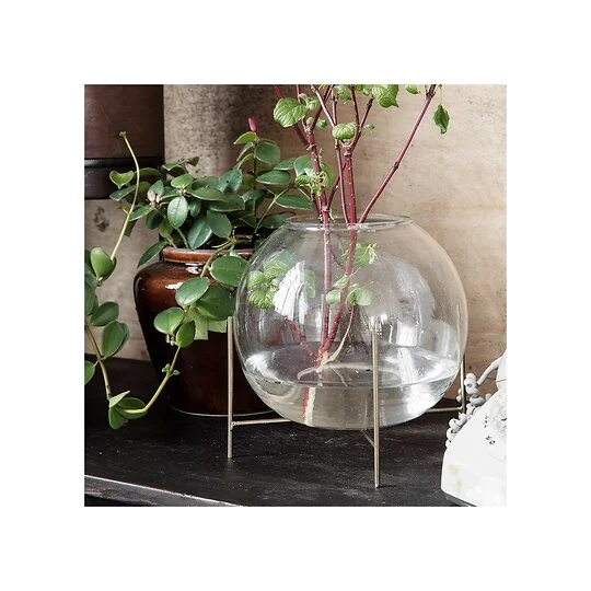 House Doctor Ada Glass Vase with Stand