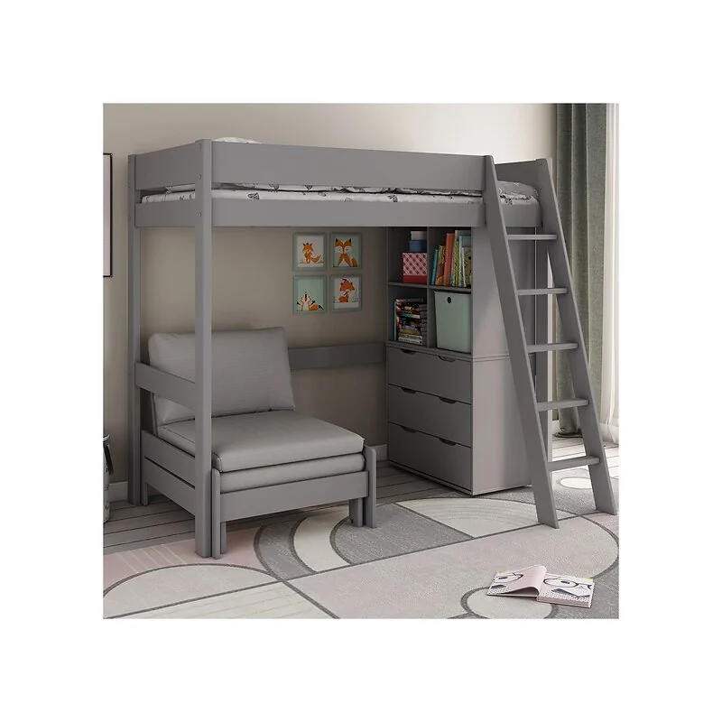 Kids Avenue Estella High Sleeper Bed with Sofa Bed  and Storage Drawers
