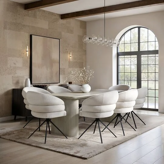 SOLACE+CO Zoya Dining Table with Eira Chairs Set