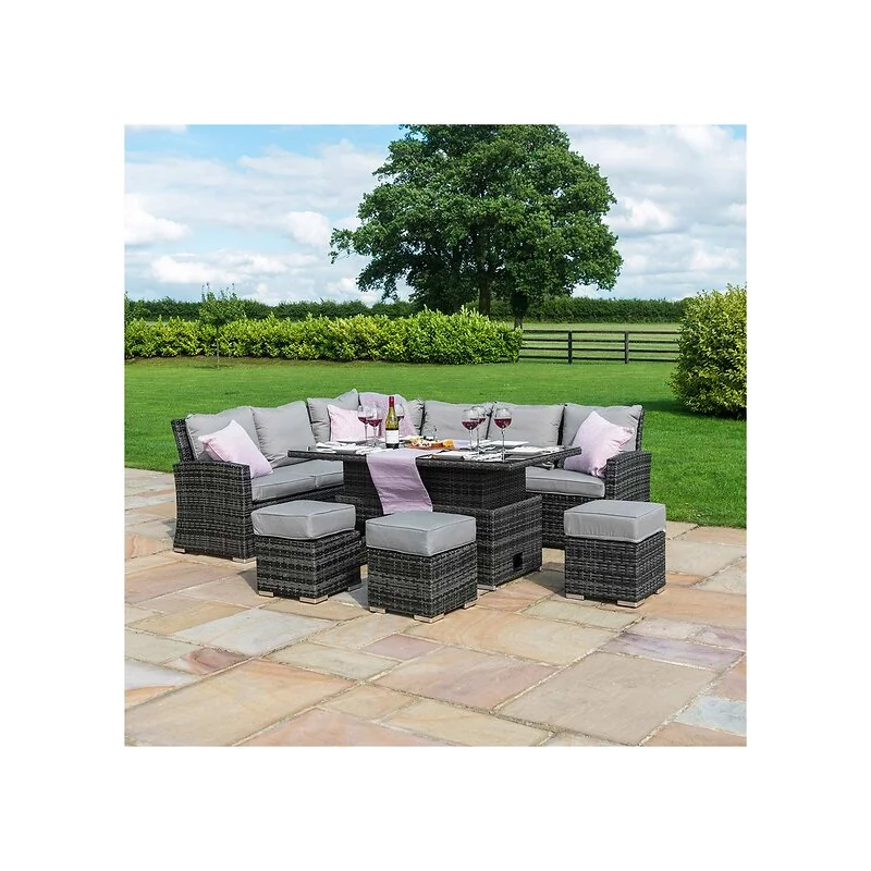 Maze Rattan Kingston Corner Sofa Dining Set with Rising Table image 6