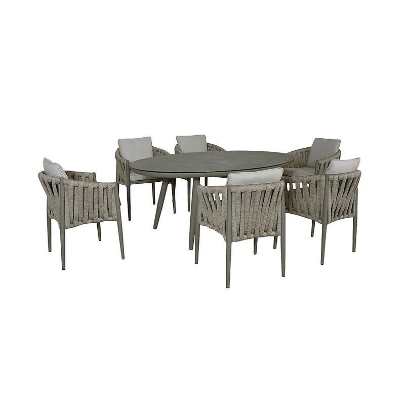 Maze Rattan Milan 6 Seat Oval Dining Set image 11
