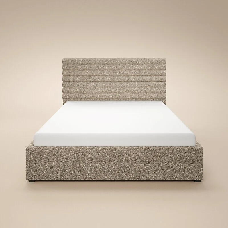 SOLACE+CO Velora Ottoman Bed Brown Chenille image 5