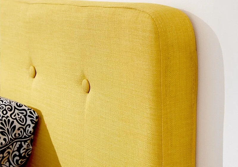 GFW Ashbourne Mustard Fabric Bed Frame – view 3