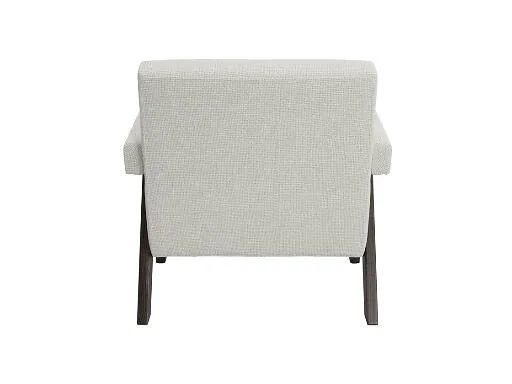 LPD Abel coal velvet tweed dining chair with black frame and padded arms - cutout