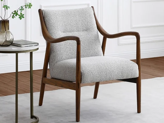 Kyoto Tarquin Upholstered Curved Accent Chair