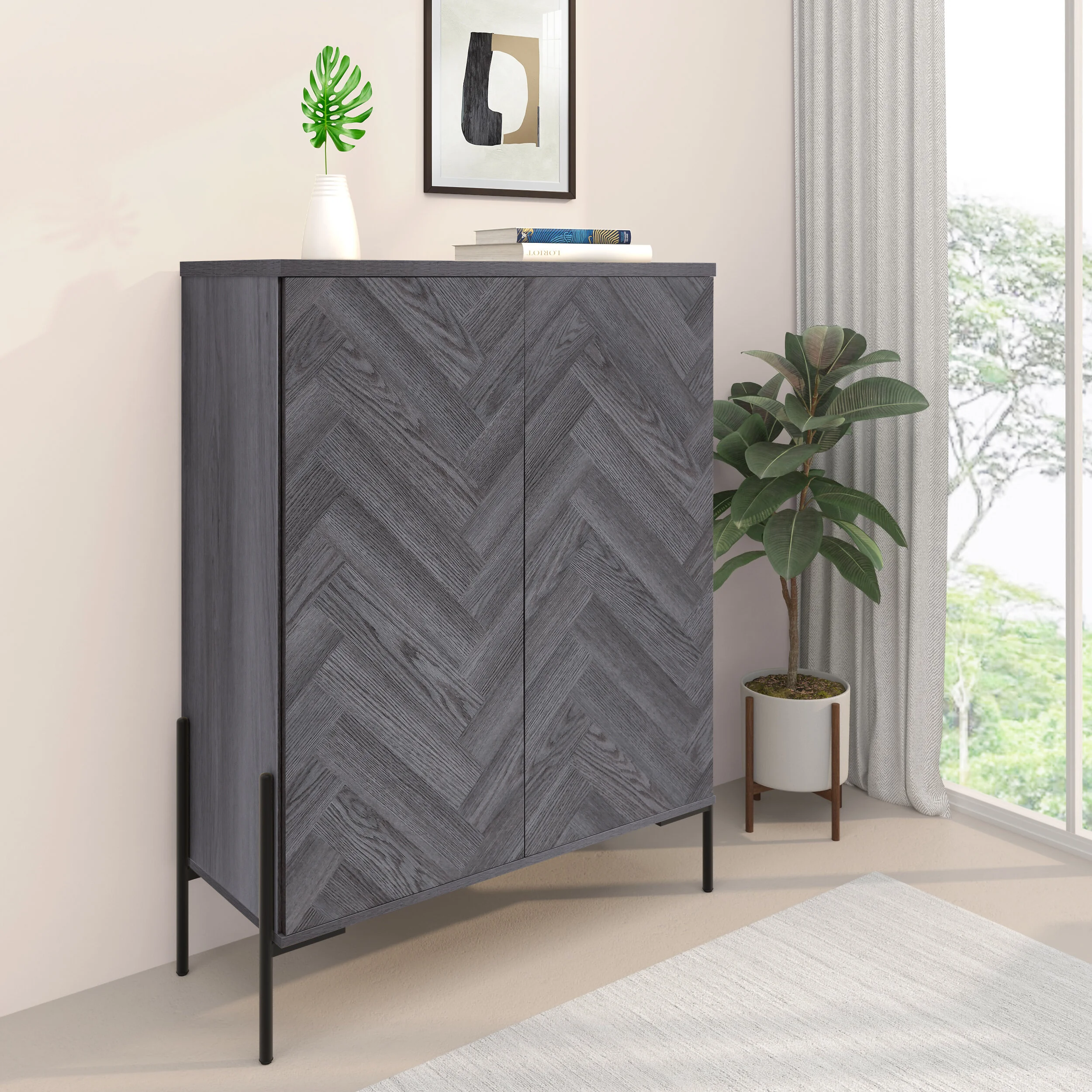 Dorel Charlene HBoard 2D Grey Fish Oak Greyey Oak view 2