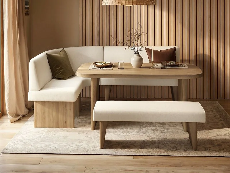 SOLACE+CO Nolan Corner Bench Dining Table & Seating Set – view 4