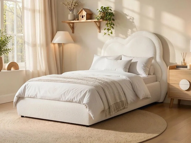 Flair Elyna Single Upholstered Bed with Cloud Headboard – view 3