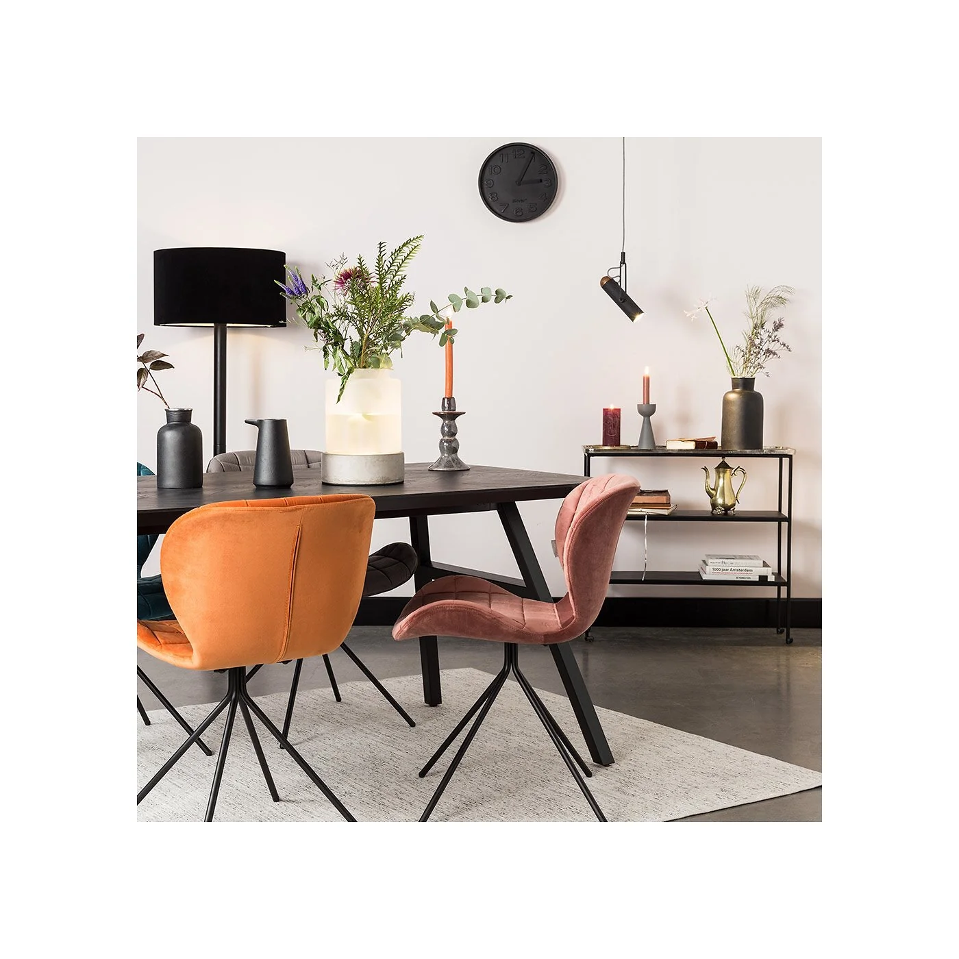 Zuiver Seth Herringbone Dining Table in Black image 3